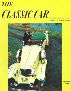 THE CLASSIC CAR 1963 SUMMER - CUNNINGHAM, MG, CLASSICS FROM CHICAGO